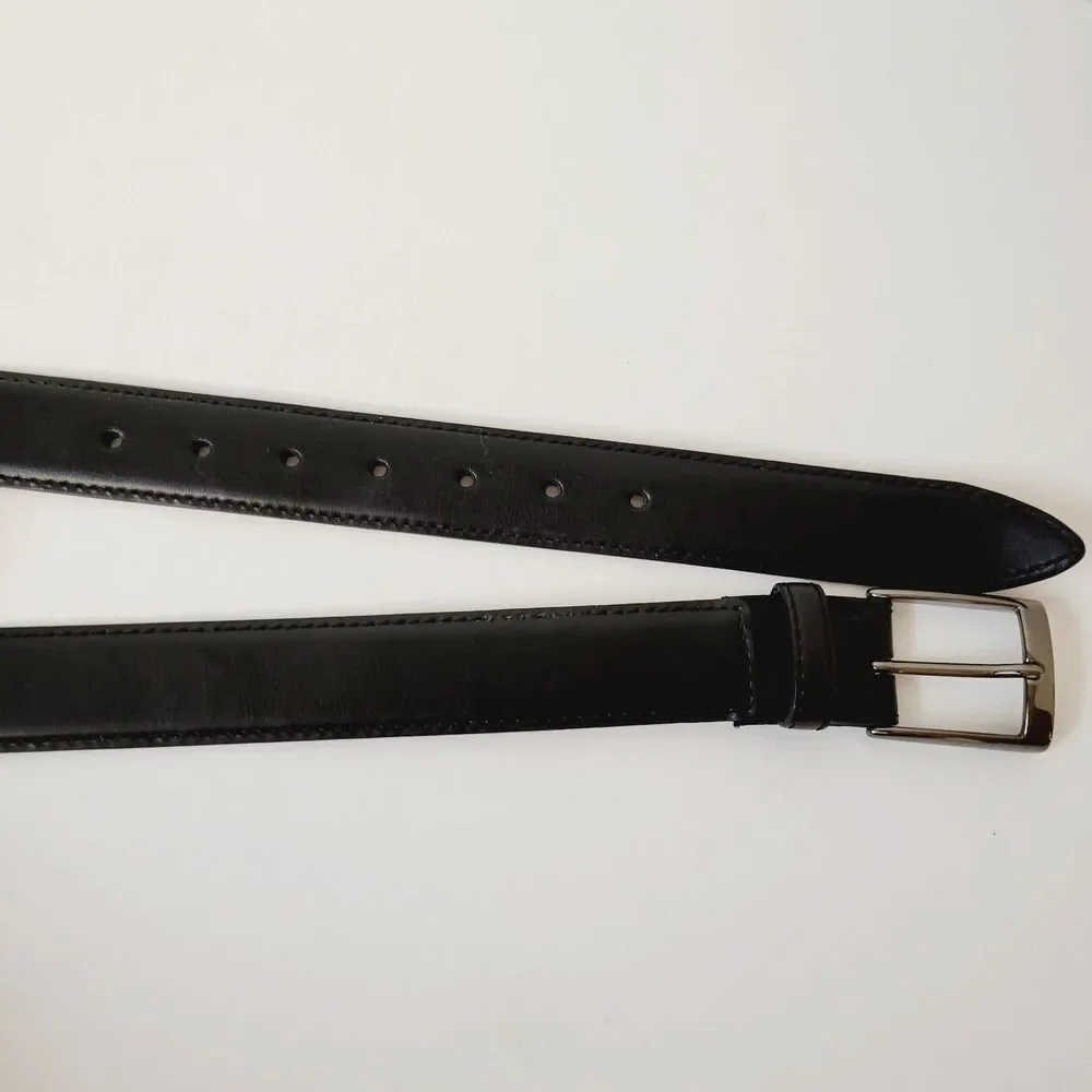 Hand Crafted Genuine Leather Black L9ng Mens Belt Size 54
